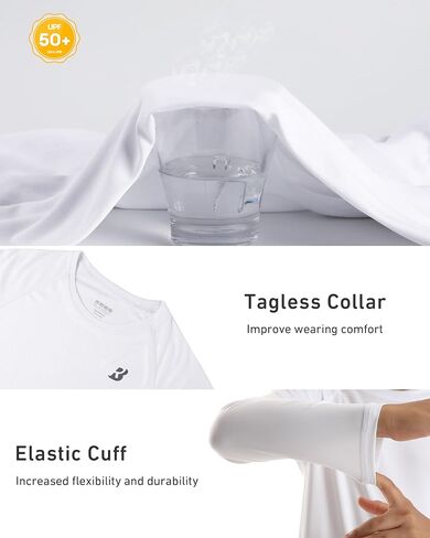 UPF 50+ Boys Swim Shirt, Long Sleeve Rash Guard Youth Kids UV Sun Protection SPF Shirts Fishing Water Beach Surfing in Saudi Arabia