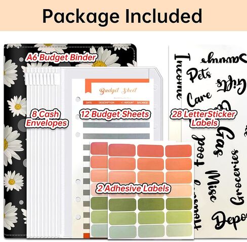 Budget Binder, Cute A6 Money Saving Binder with Zipper Envelopes, PU Leather Money Organizer for Cash, Expense Budget Sheets and Cash Envelopes for Budgeting Cute Dogs in Saudi Arabia
