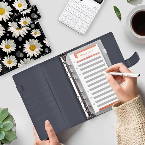 Budget Binder, Cute A6 Money Saving Binder with Zipper Envelopes, PU Leather Money Organizer for Cash, Expense Budget Sheets and Cash Envelopes for Budgeting Cute Dogs in Saudi Arabia
