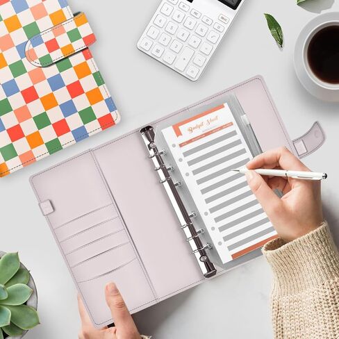 حافظة الميزانية، حافظة لطيفة لتوفير المال مقاس A6 مع مظاريف بسحاب، منظم أموال من جلد البولي يوريثان للنقود وأوراق ميزانية النفقات والأظرف النقدية لميزانية الكلاب اللطيفة in Kuwait