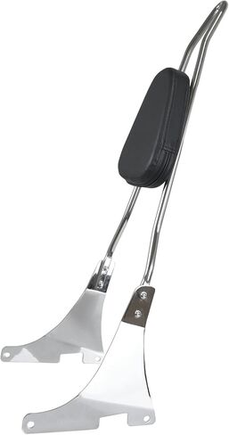 Detachables Sissy Bar Cushion Passenger Backrest W/Pad and Docking Hardware Kits Fit for Harley Sportster XL1200 883 2004-2023 (Chrome) in Saudi Arabia