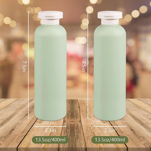 6.8 oz Plastic Travel Shampoo Bottles, Refillable Flip Cap Squeeze Bottles for Toiletries, Large Leakage-Proof Travel Shampoo and Conditioner Bottles (Blue) in Kuwait
