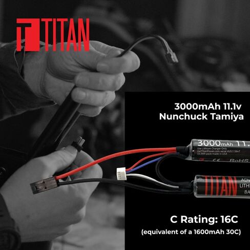 Titan 3000mAh 11.1v Nunchuck T-Plug (Deans) in Saudi Arabia