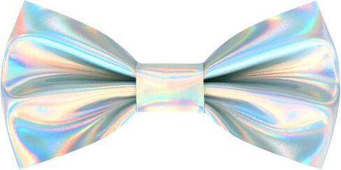 Shiny Leather Bow Tie for Kid Boy Glossy Metallic Bowtie Pre-tied Bowtie for Newborn Baby Toddler Girl Birthday Party in Kuwait