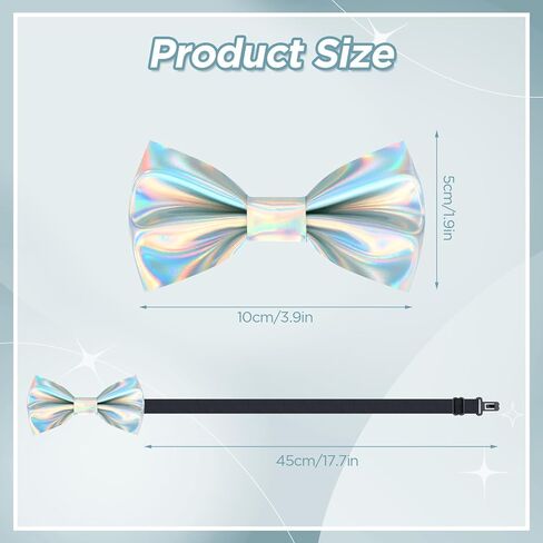 Shiny Leather Bow Tie for Kid Boy Glossy Metallic Bowtie Pre-tied Bowtie for Newborn Baby Toddler Girl Birthday Party in Kuwait