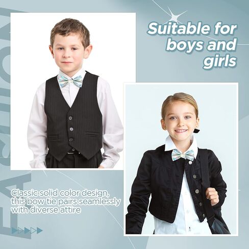 Shiny Leather Bow Tie for Kid Boy Glossy Metallic Bowtie Pre-tied Bowtie for Newborn Baby Toddler Girl Birthday Party in Kuwait