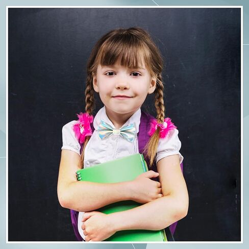 Shiny Leather Bow Tie for Kid Boy Glossy Metallic Bowtie Pre-tied Bowtie for Newborn Baby Toddler Girl Birthday Party in Kuwait