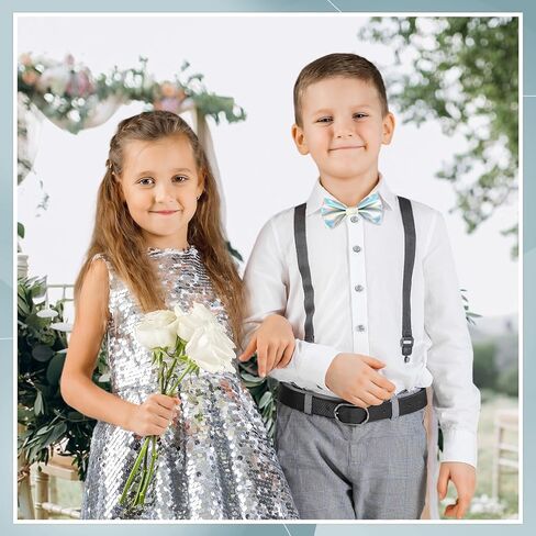 Shiny Leather Bow Tie for Kid Boy Glossy Metallic Bowtie Pre-tied Bowtie for Newborn Baby Toddler Girl Birthday Party in Kuwait