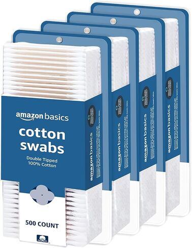 Amazon Basics Cotton Swabs, 500 Count in Saudi Arabia