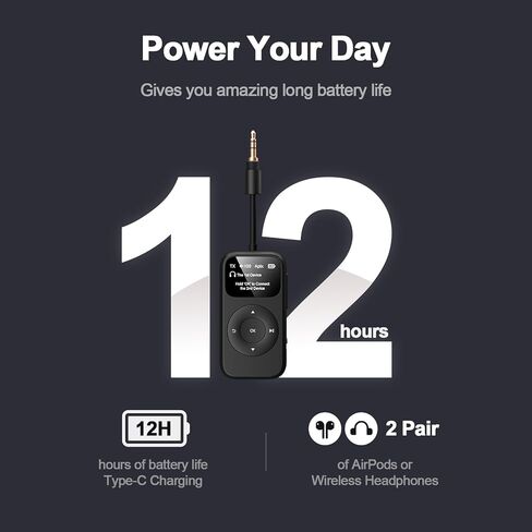 SoundSync Pro 𝐁𝐥𝐮𝐞𝐭𝐨𝐨𝐭𝐡 𝐓𝐫𝐚𝐧𝐬𝐦𝐢𝐭𝐭𝐞𝐫&𝐑𝐞𝐜𝐞𝐢𝐯𝐞𝐫 للطائرة، جهاز إرسال واستقبال صوت بلوتوث للستيريو المنزلي، 𝐕𝐨𝐥𝐮𝐦𝐞 𝐂𝐨𝐧𝐭𝐫𝐨𝐥، RCA للتلفزيون in Kuwait