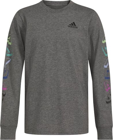 adidas Boys' Long Sleeve Cotton Small Logo T-Shirt in Saudi Arabia