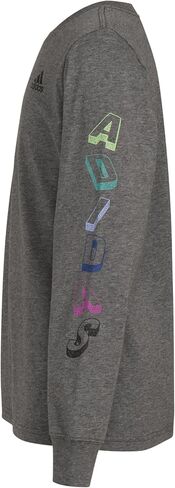 adidas Boys' Long Sleeve Cotton Small Logo T-Shirt in Saudi Arabia