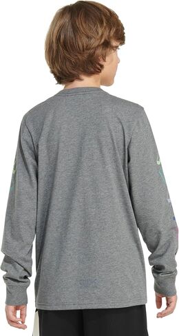 adidas Boys' Long Sleeve Cotton Small Logo T-Shirt in Saudi Arabia