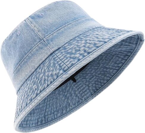 Zylioo XX-Large Denim Bucket Sun Hat,Oversized Jean Fisherman Hats,Adjustable Packable Summer Travel Hats in Saudi Arabia