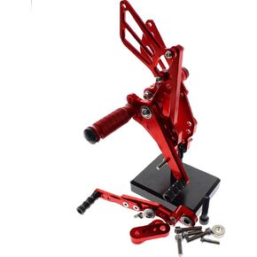 FXCNC CNC Motorcycle Adjustable Rearsets Foot Pegs Rear Set Footrests Compatible with GSXR 600 750 GSX-R600 GSX-R750 GSXR600 GSXR750 2011-2020
