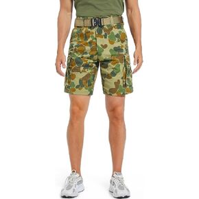 Tactical Cargo Shorts for Men, Strong Ripstop Fabric, Garment-Washed with 6 Pockets for Urban, Outdoor Performance