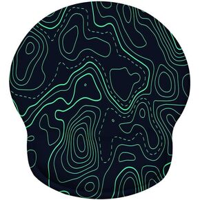 Mouse Pad Wrist Support,Ergonomic Mouse Pad,Abstract Turquoise Portable Comfortable Mousepad for Computer,Laptop,Office,Home and Travel,Non-Slip Base