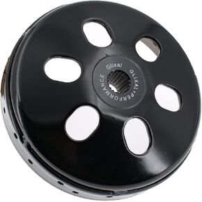 Glixal High Performance CNC Reinforced Clutch Bell Housing for GY6 125cc 150cc 180cc 200cc 152QMI 157QMJ Based Engine Scooter Moped ATV Go Kart Quads, Racing Clutch Drum Cover (Type D)