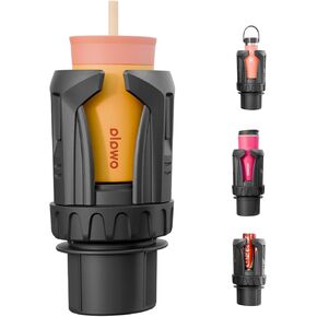 Car Cup Holder Expander, Automatic Large Water Bottles Holder for Yeti, Hydro Flask, Nalgene, Stanley, Owala 28/32/45/50 oz Travel Tumbler & Coffee Mug, Adjustable Arms & Base Insert Cars Accessories
