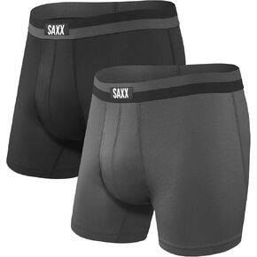 ملابس داخلية للرجال من SAXX - سراويل داخلية شبكية رياضية مع دعم جراب مدمج - سراويل داخلية للتمرين، عبوة من قطعتين، أسود Digi DNA/جرافيت، مقاس X-Large in Kuwait