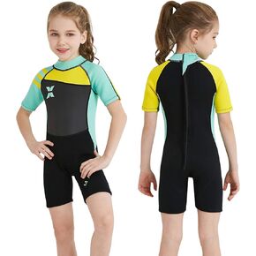 NATYFLY Kids Wetsuit, 2.5mm Neoprene Thermal Swimsuit, Full Wetsuit for Girls Boys and Toddler, Long Sleeve Kids Wet Suits for Swimming