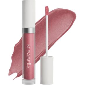 Mirabella Luxe Advanced Formula Moisturizing Lip Gloss, Long-Lasting Lip Gloss with a Glossy, Non-Sticky, and Shiny Finish Hydrates with Vitamin E, Jojoba, and Sweet Almond Oil, Angelic