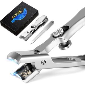 Wide Jaw Toenail Clippers with Catcher - Popular No Splash Nail Clippers for Men Seniors Thick Nails, Anti-Splash Ultra Sharp Mess Free Self Collecting Fingernail Cutter w Catching Storage