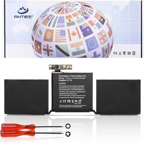 A1708 Battery Replacement, A1713 Battery for MacBook Pro 13 Inch A1708 [Late 2016, Mid 2017] EMC 2978 3164 MPXQ2LL MLL42LL MLUQ2LL MPXR2LL MPXU2LL MPXT2LL MacBookPro13,1 14,1 11.4V 54.5Wh 4781mAh