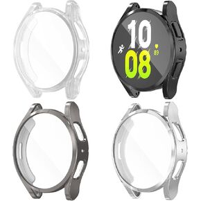 Yolovie (4 Pack) Screen Protector Case Compatible for Samsung Galaxy Watch 6 40mm (2023 Verison) Silicone Bumper Full Protective Shell Face Cover (Watch 6 40mm Clear x 4) in Kuwait