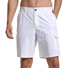 Men's 10'' Stretch Cargo Shorts Relaxed Fit Elastic Waist Hiking Work Shorts with Pockets