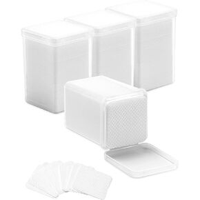 TEOYALL Lint Free Nail Wipes, 400 PCS Non-Woven Fabric Nail Cleaning Pads Pink Lash Extensions Glue Cleaning Wipes Nail Salon Supplies (400 PCS)