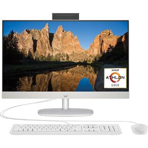 HP 23.8 inch All-in-One Desktop PC, FHD Display, AMD Athlon Gold 7220U, 8 GB RAM, 256 GB SSD, AMD Radeon Graphics, Windows 11 Home, 24-cr0020 (2023)