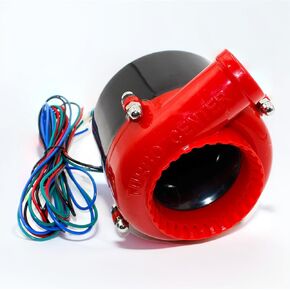 Fake Turbo, Universal Electric Simulador de Turbo Para Carro Whistle Auto Sonido Blow off Valve for Turbo Car Fake Dump Valve Analog Sound BOV Generator Modification Accssories 12 V(black/silver)