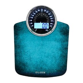 EILISON Highly Advance 2-in-1 Digital & Analog Weighing Scale for Body Weight-400lbs, 4 High Precison GX Sensor Accurate, Thick Tempered Glass, Extra Large Display (Red)