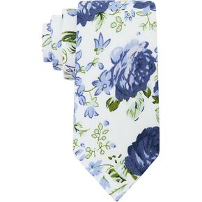 Boys Floral Tie, Kids Cotton Ties 8 10 12 Years, Self-Tie Necktie for Wedding Graduation Uniform School