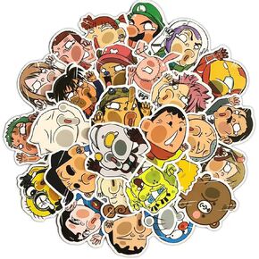 50Pcs Frozen Stickers Waterproof Vinyl Stickers for Water Bottle Luggage Bike Car Decals Anime Stickers for Kids