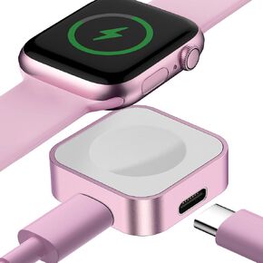 Lovandare Magnetic Charger Adapter for Apple Watch, Reuse USB-C or iPhone Power Fast Charger Cable, Metal Case Portable Travel Wireless Cordless Charging Dock for iWatch Ultra, Series SE 9 8 7 6 5 4 3