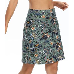 M MOTEEPI Skorts for Woman Golf Skirt Knee Length Tennis Athletic Skorts with Pockets
