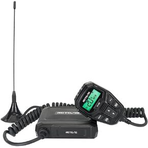 Retevis RA86 GMRS Mobile Radio, Dual Speakers NOAA High Power Transceiver, RA86 Long Range Mobile Radio (1 Pack) with Handheld RB17P Walkie Talkies (2 Packs), GMRS Communicate Kit for Jeeps