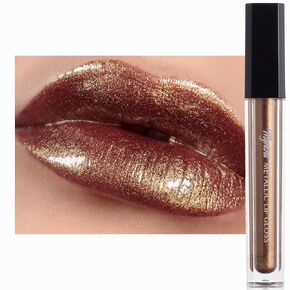 Mynena Copper Gold Metallic Lip Topper | High-Shine, Non-Sticky, Non-Drying Hydrating Lip Gloss | Amber