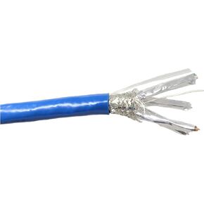Micro Connectors 250 Feet Cat7 23AWG Solid & Shielded Bulk Ethernet Cable (S/FTP) CMR Riser-Rated/White (TR4-580SRWH-250)