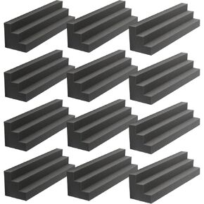 Bass Traps 16 Pack 12" X 3" X 3" Corner Acoustic Foam Panels, Acoustic Bass Trap Corner Block, Sound Absorbing Foam for Studio, Home or Theater
