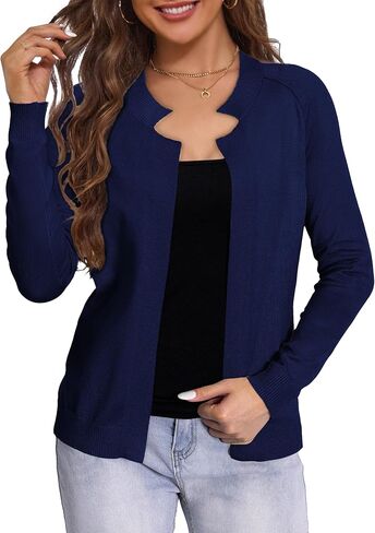 LIENRIDY Women's Long Sleeve Open Front Knit Cardigan 2024 Lightweight Sweaters, S-XL in Saudi Arabia