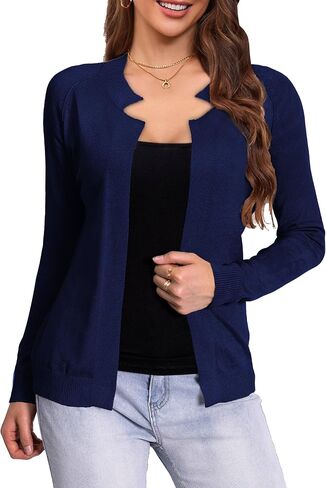 LIENRIDY Women's Long Sleeve Open Front Knit Cardigan 2024 Lightweight Sweaters, S-XL in Saudi Arabia