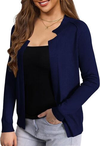 LIENRIDY Women's Long Sleeve Open Front Knit Cardigan 2024 Lightweight Sweaters, S-XL in Saudi Arabia