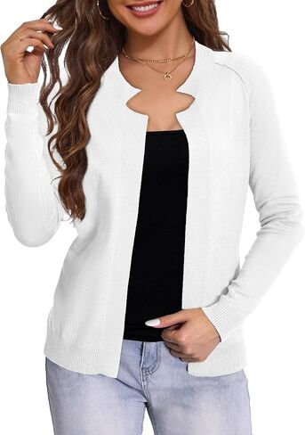 LIENRIDY Women's Long Sleeve Open Front Knit Cardigan 2024 Lightweight Sweaters, S-XL in Saudi Arabia