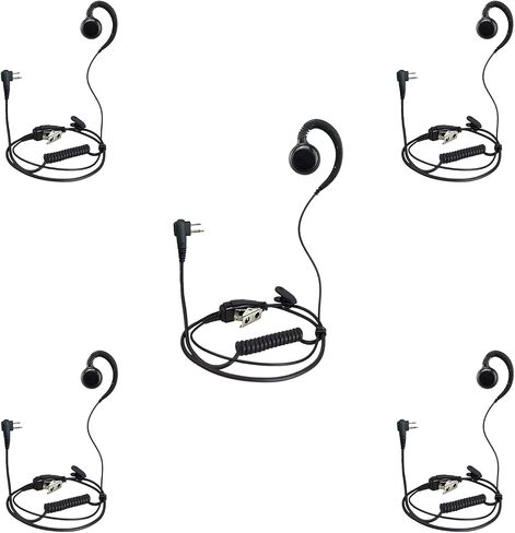 PROMAXPOWER [10-Pack] 1-Wire C-Shape Swivel Earpiece Headset with PTT Button Mic for Motorola Two-Way Radio Walkie Talkies CP100, CP110, CP185, CP200D, CLS1110, CLS1410, EP450, GP308, RDM2070d in Saudi Arabia