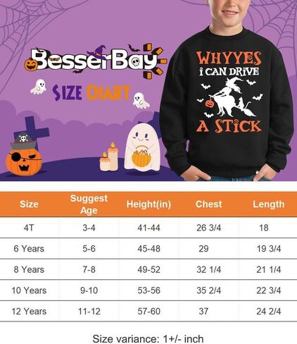 سويت شيرت BesserBay Halloween للأطفال بأكمام طويلة من 4 إلى 12 سنة in Kuwait