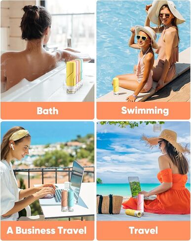 16 عبوة من زجاجات السفر، حاويات سفر من السيليكون مضادة للتسرب معتمدة من إدارة أمن المواصلات الأمريكية لمستلزمات الاستحمام، زجاجات أدوات الزينة للسفر، أساسيات السفر السائلة القابلة لإعادة الملء لوشن الشامبو والبلسم in Kuwait