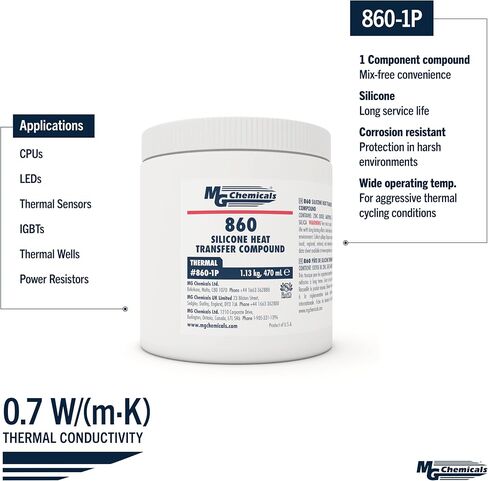 MG Chemicals - 860-60G Silicone Heat Transfer Compound, 60g Jar in Kuwait